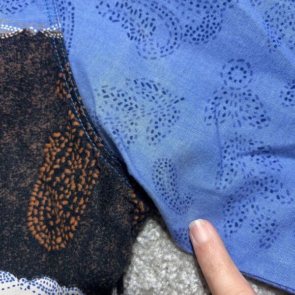 Wrangler Horse Print Vintage Western Snap Button Long Sleeve Top Size Medium - Picture 4 of 12